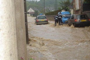 Vernou-sur-Brenne, inondations du samedi 31 mai 2008